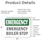 Signmission Boiler Stop, 5 in W x Rectangle, Vinyl Decal OS-2PACK-EM-D-35-L-10300 - alternate 5